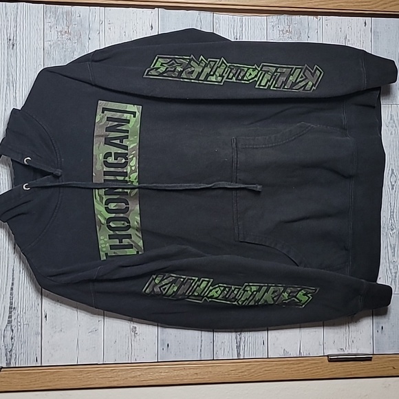 Hoonigan Other - HOONIGAN COVERT CBAR KILL ALL TIRES PULLOVER HOODIE Sz Large